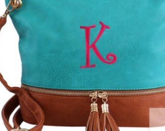Two Tone Cross Body, Crossbody, Two Tone Purse, Mint/Turquoise Crossbody