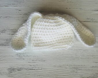 Newborn baby bunny hat, photo prop sale