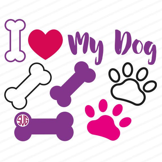 Download Dog bone svg footprint dog svg paw svg monogram footprint