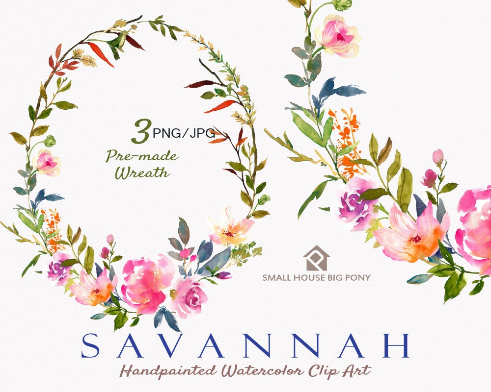 Digital Clipart Watercolor Flower Clipart peonies Clip art