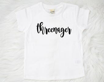 3 year old birthday shirt girl, threenager shirt, 3rd birthday shirt, 3 year old shirt, third birthday shirt, 3rd birthday girl