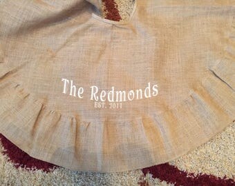 Monogrammed Christmas Tree Skirt
