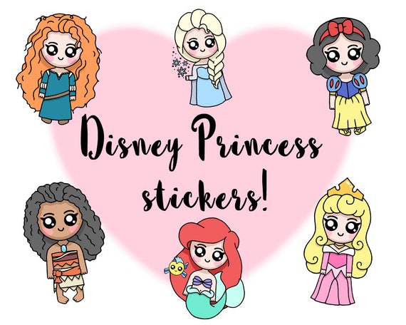 disney princess cute vinyl sticker decals laptop sticker