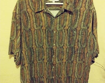 Vintag Campia Short Sleeve XL oversized button down mens big and tall