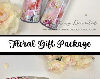 Bridesmaid Robe, Bridal Robe, Bridesmaid Gifts Wedding Robes, Bride Robe, Floral Robe, Floral Tumbler Asking Bridesmaid, Bridesmaid Gift Box