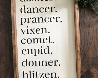 Rudolph Sign - Reindeer Sign - Christmas Decoration - Christmas Decor - Rustic Christmas - Farmhouse Christmas - Wood Christmas Sign