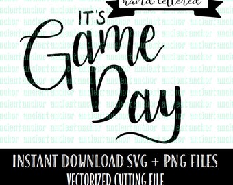 Hand Lettered Game Day SVG file - Sports, Football, Baseball, Basketball, Girl Game Shirt