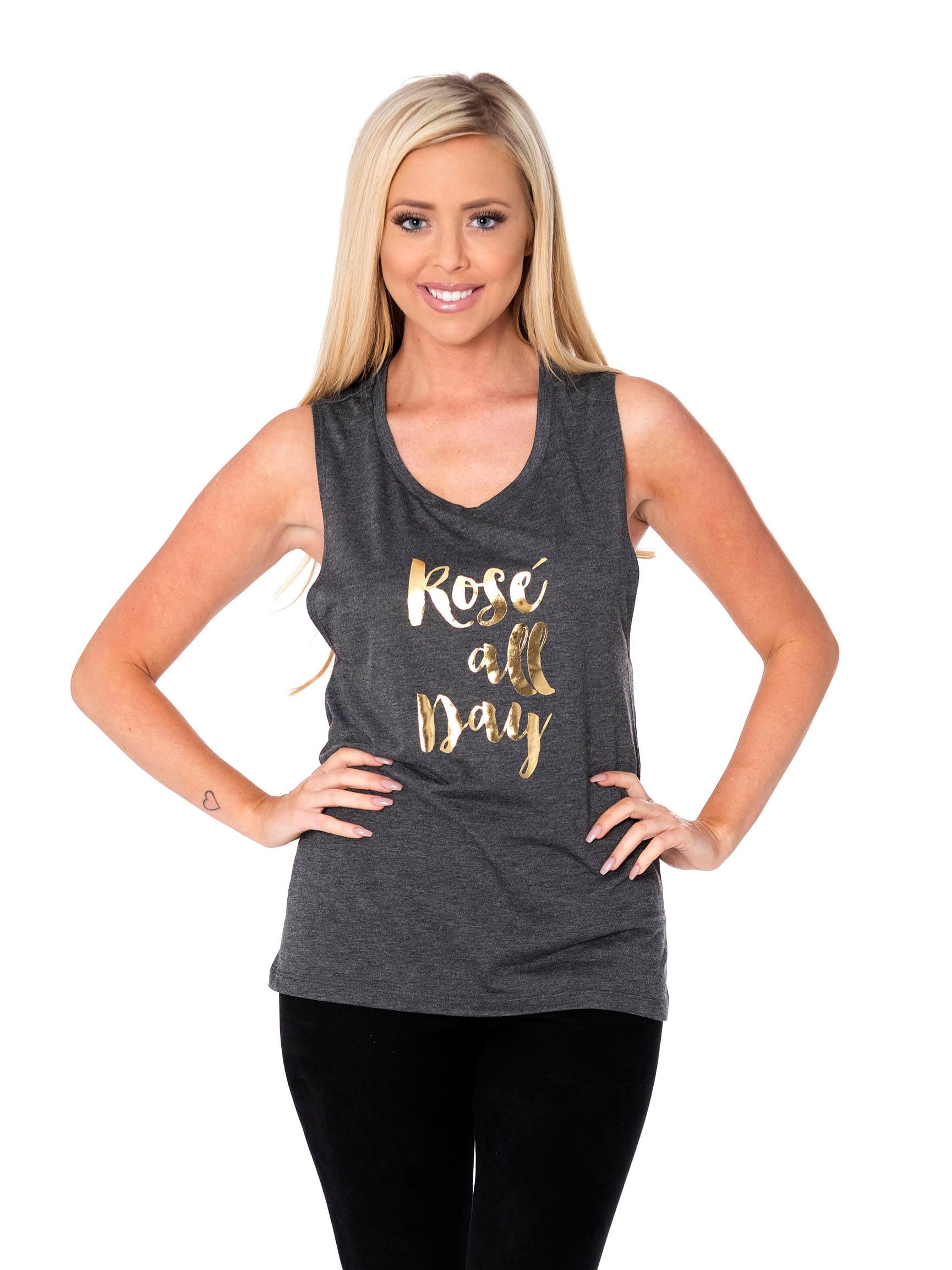 Bachelorette Party, Rose all Day Flowy Muscle Tank // Bachelorette Party Tank Tops for the Bachelorette, Bridesmaids, Maid of Honor / 8803