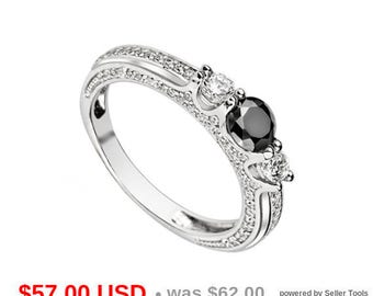 black engagement ring black promise ring for her black wedding ring 3 stone ring antique ring - Black Wedding Rings For Him And Her black engagement ring black promise ring for her black wedding ring 3 stone ring antique ring - Black Wedding Rings For Him And Her