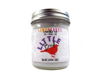 Little Bird - Book Candle - Bakery Scent - 8oz Soy Candle - LemonCakes Candle Co - Sansa's Lemon Cakes