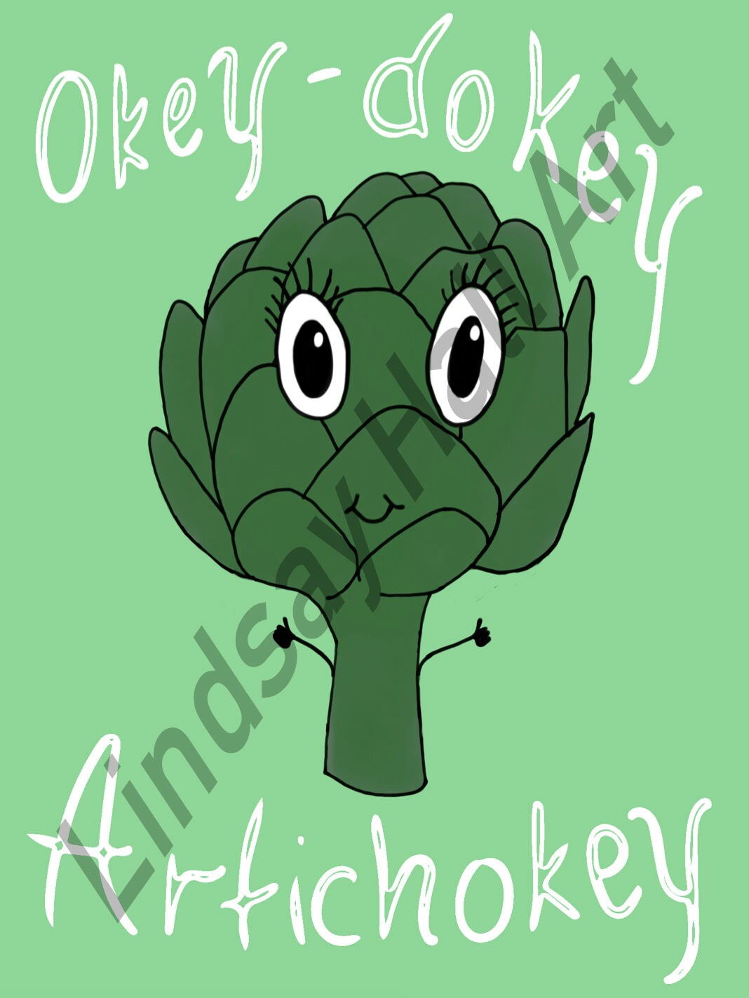 Artichoke Food Pun Digital Print