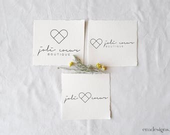 Premade Logo, Minimalist Design, Simple branding, Logo design, Business Logo, Custom Logo, Premade logo design, Feminine Logo, Heart logo