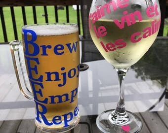 Personalized glass - Verres personnalisés