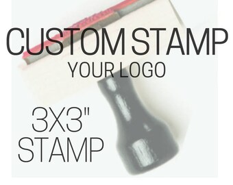 Custom Logo Stamp 3x3" | Custom Stamp 3 Inch | Logo Rubber Stamp | Etsy Stamp | Business Logo Stamp | Etsy Stamp | Branding Stamp