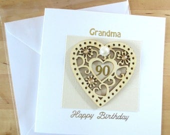 90th Birthday card, 90th birthday gift, for Mum, mom, Grandma, granny, gran, Great Gran, nan, nana, babcia, Grand-mère, Nonna, Oma, Abuela