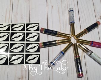 Lips Stencil Stickers for Lipsense Demonstration