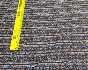 Brown Striped Cotton Fabric