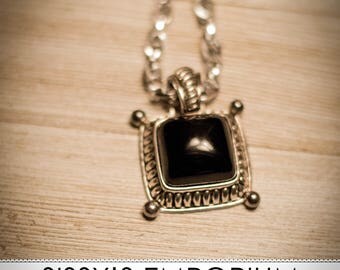 Bold Black Pendant necklace