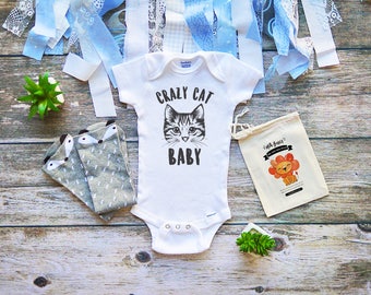 Crazy Cat Baby Onesie® - Show Me Your Kitties - Crazy Cat Lady - Infant & Newborn Clothes - Baby Shower Gifts - Funny Baby Onesies - M348