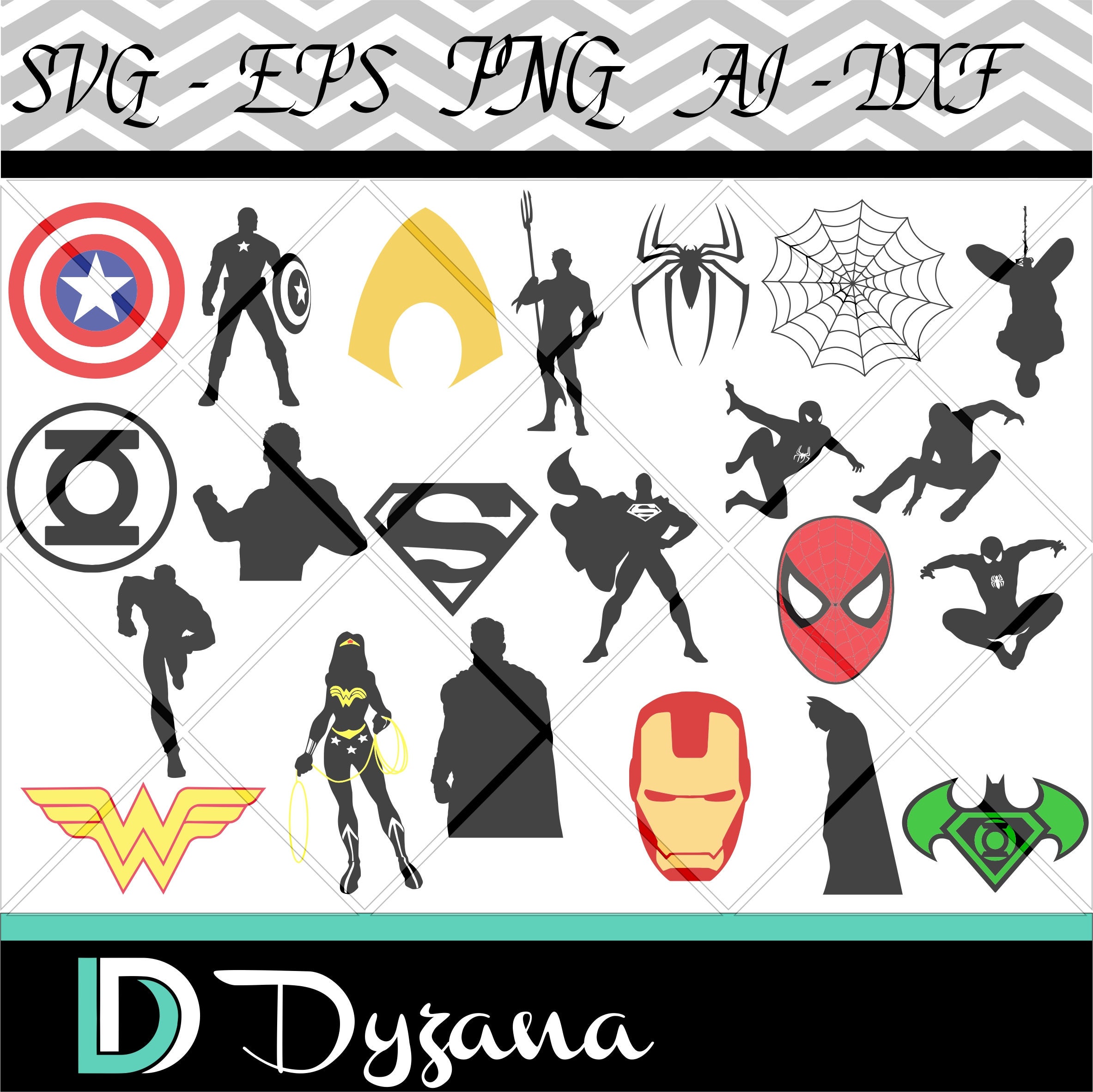 23 Super Hero Designs Svg Files For Cricut Svg, Files For Silhouette 