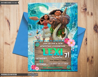 Moana Invitation, Moana Birthday Invitation, Moana Birthday Invitation Theme, Moana Invitation for Girls and Boys, Moana Celebration