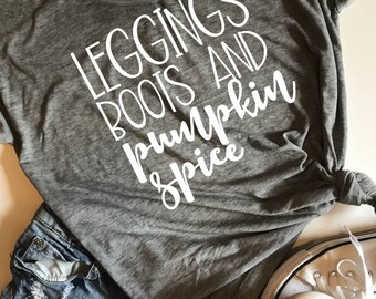 Leggings, boots, and pumpkin spice SVG, PDF, PNG, Dxf Design. Instant Download.