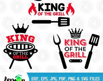 King of the Grill Embroidery Design Instant Download