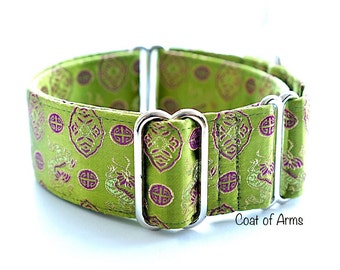 COAT OF ARMS - Special occasions martingale collar, Fancy sighthound collar, Greyhound collar