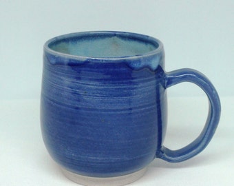 Blue on Blue Mug, Large Mug, Coffee Mug
