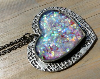 48 X 45MM Antique Silver Heart Bezel
