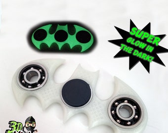 Batman Metal Fidget Spinner | Batarang | 3D Printed | Glow in the dark | Color Options Available | Lead and Mercury Free | Made in the USA
