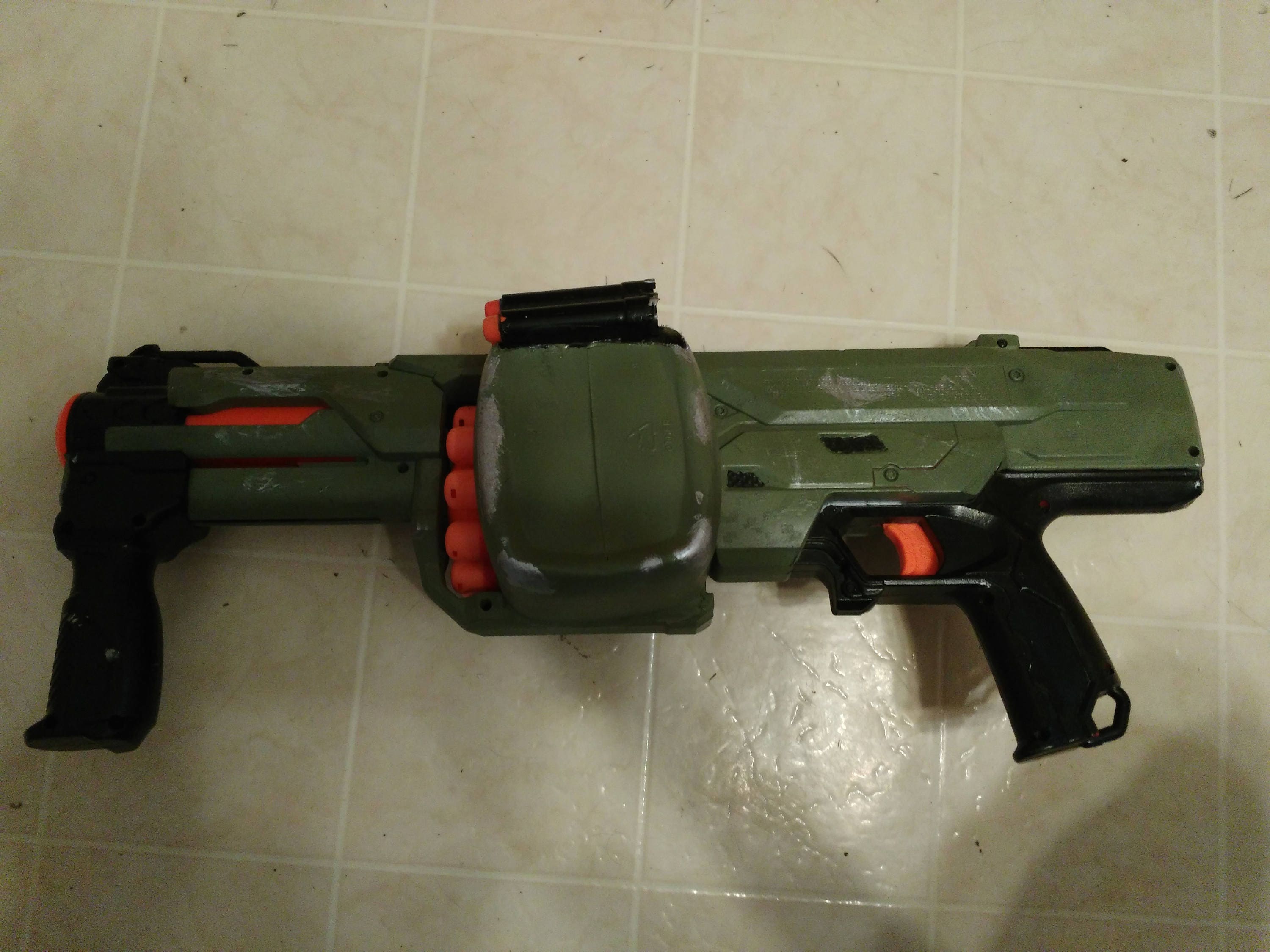 Modded Nerf gun DOOM inspired