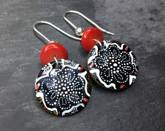 Handmade Bespoke Enamelled Earring