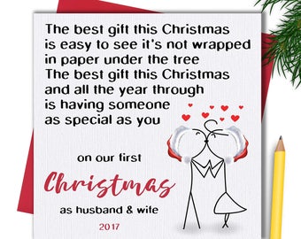 Wife christmas card | Etsy