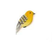 Handmade Cute Bird Brooch, Yellow Bird Pin, Bird lover gift, Handmade gift, Bird jewellery, Bird brooch pin, Birdy Brooch, Small present