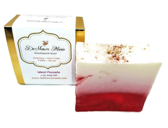 SOAP - Island Plumeria Soap, Handmade Soap, Vegan Soap, Soap Gift - Tropical Soap - Floral Soap - Wedding Favors