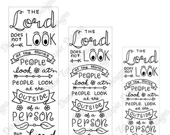 Bible Journaling Verse Art Margin Art Bookmark featuring