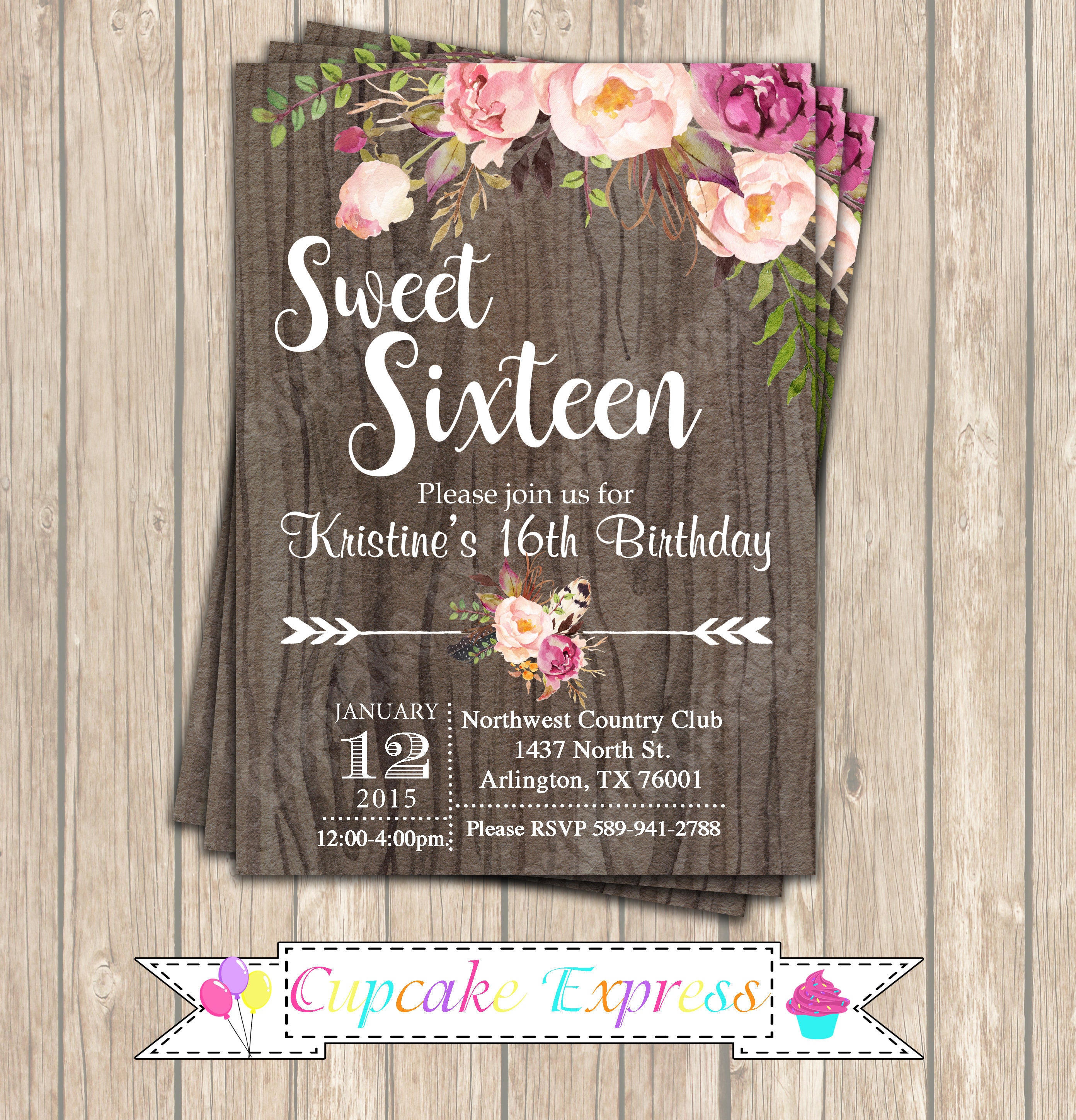 Printable Sweet 16 Invitations - Printable Templates