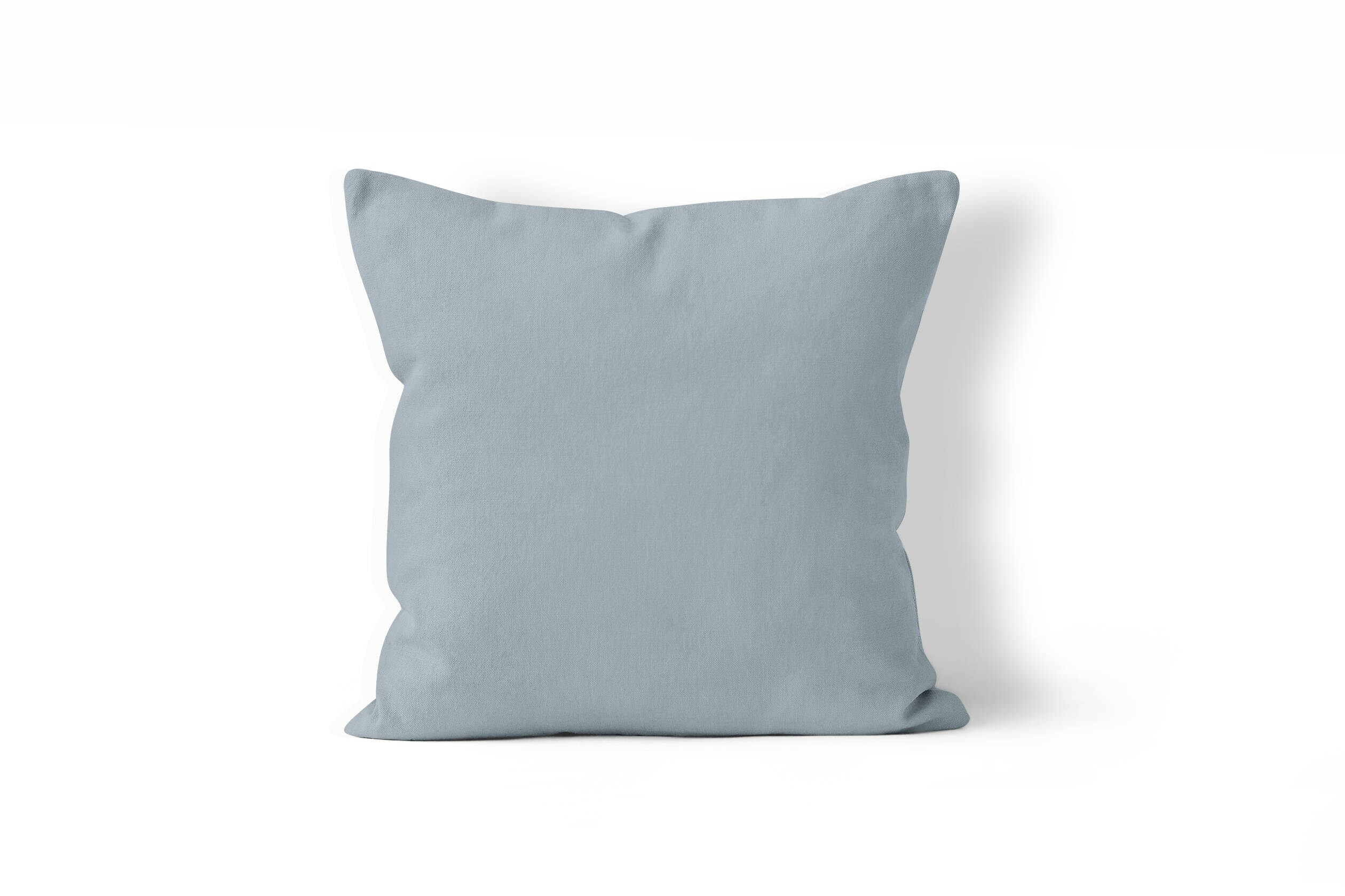blue gray pillow cover solid color accent pillow cover