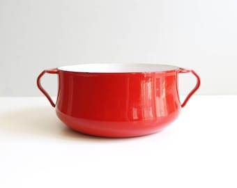 Dansk Kobenstyle Red Enamel Dutch Oven Pot Jens Quistgaard Danish Modern
