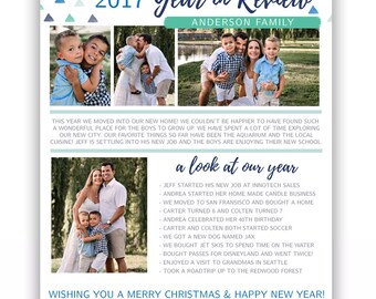 Year in Review Template - Christmas Email template - Printable Christmas Newsletter Template