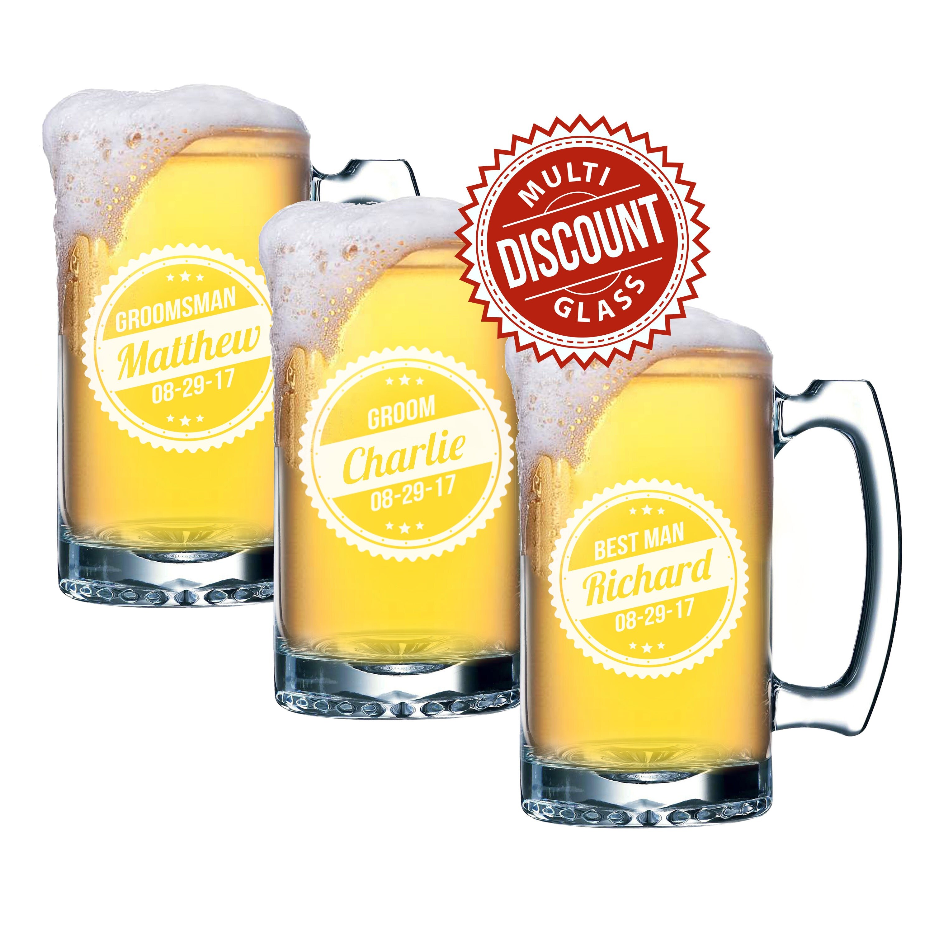 Personalized Beer Glasses Personalized Glasses Groomsmen
