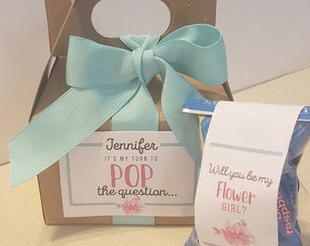 Ring Pop Box Proposal// Will you be my Flower Girl? // Junior Bride // Bridesmaid// Maid of Honor// Matron of Honor