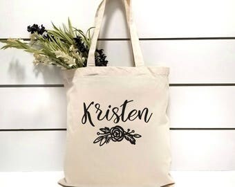 Bridesmaid Gift Tote.Maid Of HonorTote.Bridesmaid Tote Bag.Gift Bag.Mother of the Bride Gift.Flower Girl Gift.Bridal Party.Canvas Tote Bag
