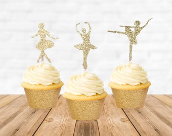 Ballerina Cupcake Topper, Ballerina Cake Topper, Ballerina Party, Ballerina Birthday, Ballerina Baby Shower, Cupcake Decorations