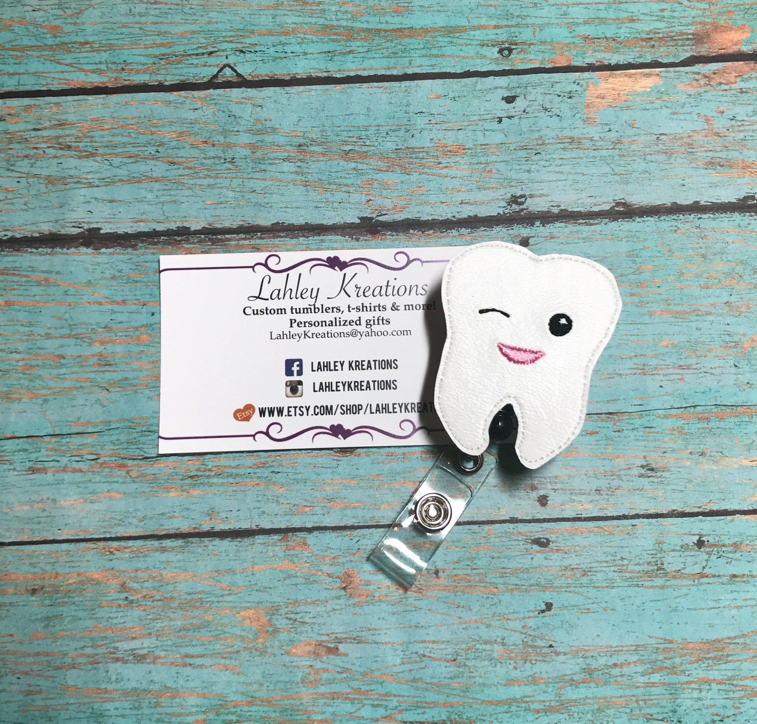 Tooth badge holder Dentist badge dental assistant badge