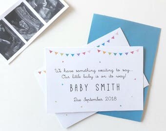 Rustic Pregnancy Announcement Card Download Printable