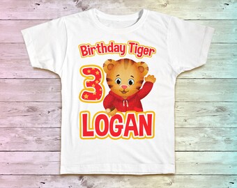 Daniel Tiger Birthday Shirt, Daniel Tiger Family Birthday Tshirt, Matching Shirts, Daniel Tiger Mommy Birthday Party, Daddy Birthday shirt