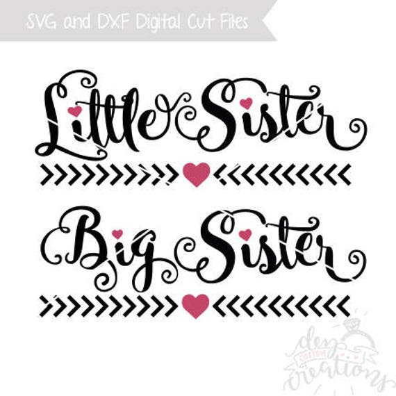 Download Little Sister Big Sister Cut File SVG DXF files