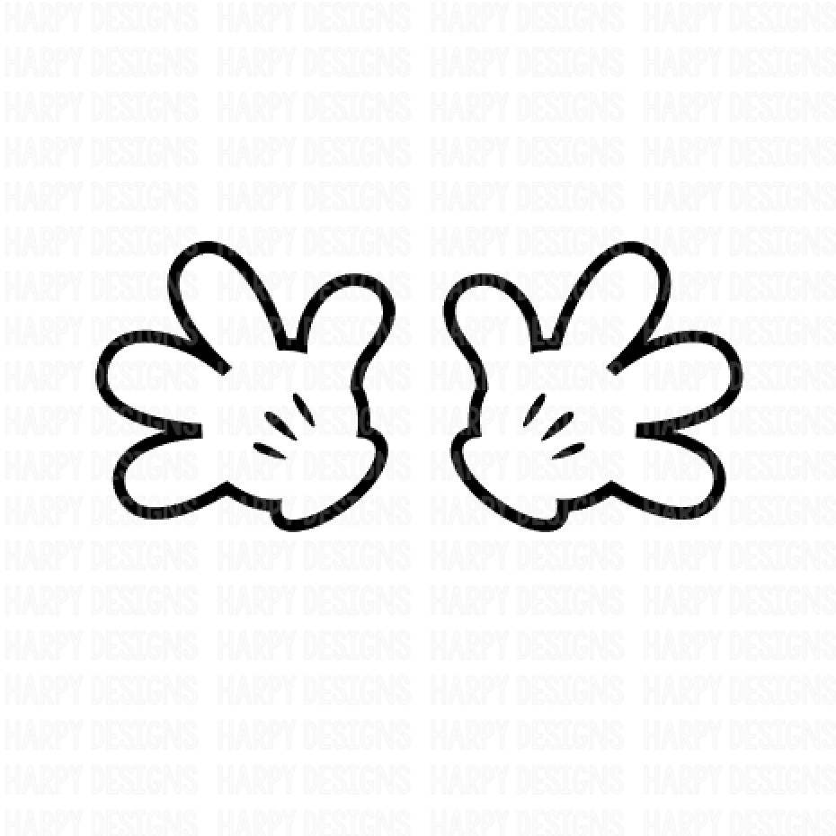 Download Mickey Mouse Hands SVG Minnie Mouse Hands SVG Cricut Cut